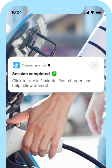 5. Receive a notification when your charging session is complete.